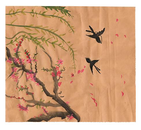 桃花燕子