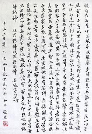 书法临摹 《般若波罗蜜多心经》 · 韩天元