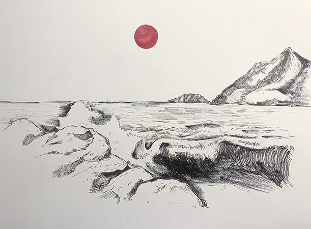 海边的夕阳 · 莫栋淇